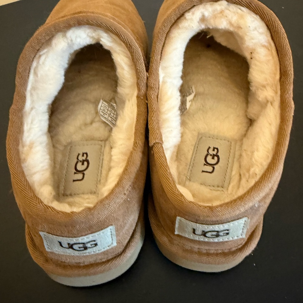 UGG Tan Shearling Lined Slippers
